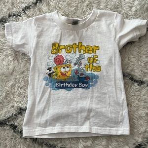 3T SpongeBob “Brother of the Birthday Boy” t shirt